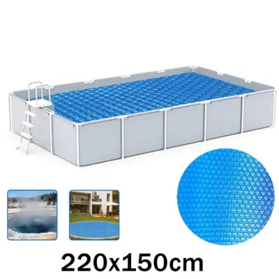 PE solarni mjehurićasti pokrivač za bazen 220x150cm plavi