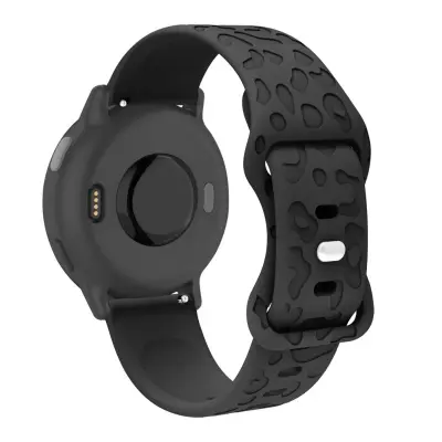 Silikonska narukvica za sat kompatibilna s Garmin i Samsung, 18/20mm Black
