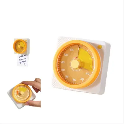 Mehanički kuhinjski tajmer - tih, bez baterije s magnetom Yellow