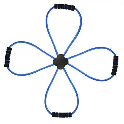 Cross traka za jogu i pilates, TPR+PP, plava, 60cm x 60cm x 10cm