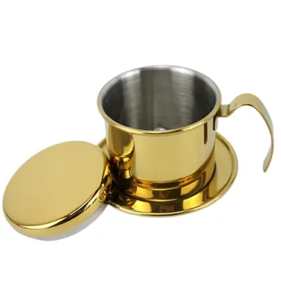 304 nehrđajući čelik pour-over filter s distribucijskom pločom Gold