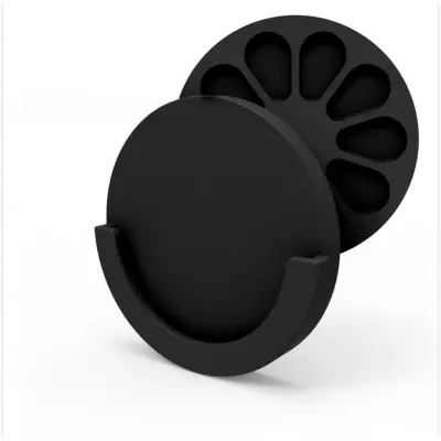 Zidni držač za kapsule kave od silikona, 2 kom, samoljepiv Black