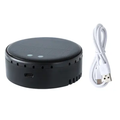 Solarni pročistač zraka za auto i dom, USB-5V, negativni ioni Black