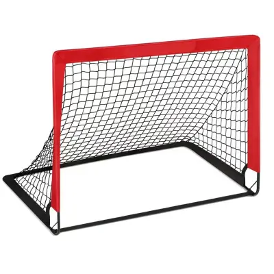 Prijenosni sklopivi nogometni gol 120x90x90 cm, 7mm fiberglas Red