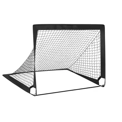 Prijenosni sklopivi nogometni gol 120x90x90 cm, 7mm fiberglas Black