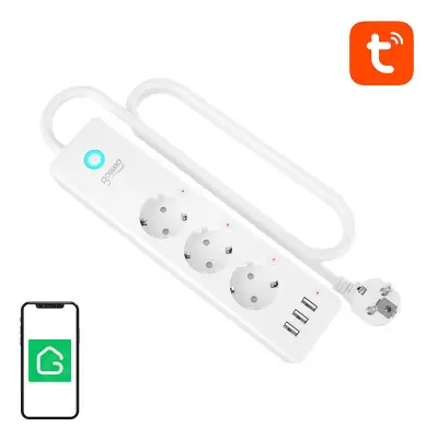 Gosund P1 PLUS pametna WiFi produžna utičnica, 3x AC Schuko, 3x USB-A, Tuya