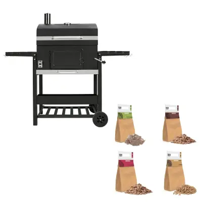 XL BBQ roštilj za pušnicu i drvna sječka/komadi