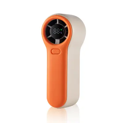 H02 prijenosni ručni ventilator s digitalnim zaslonom i 2000mAh Narančasta