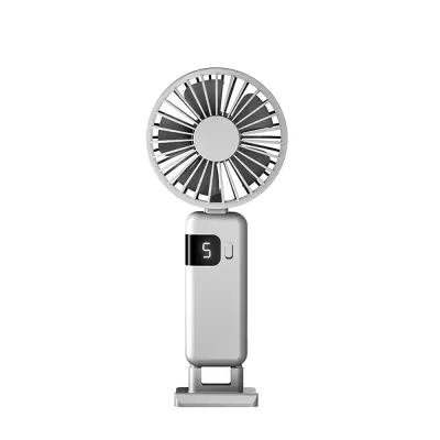 Sklopivi ventilator s digitalnim zaslonom i nošenjem oko vrata Bijela