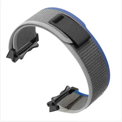 Prozračna narukvica od tkanog najlona kompatibilna s Amazfit T-Rex3  lagana, podesiva, otporna na znoj Siva