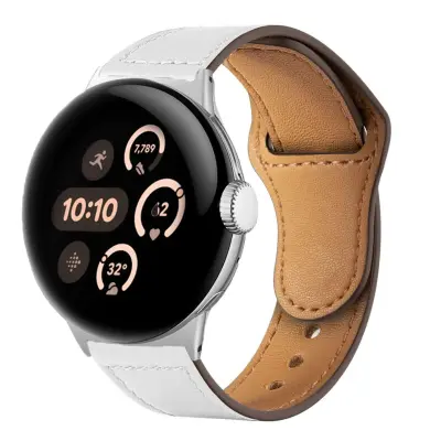 Remen za sat kompatibilan s Google Pixel Watch 41mm – podesivi remen od umjetne kože, prijazan koži i protuklizni Bijela