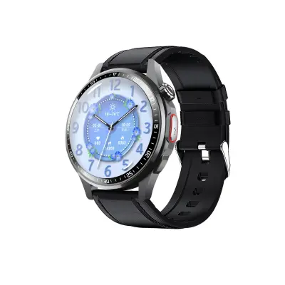 F240 pametni sat – anodizirani aluminij i koža, 1.55″ zaslon Black