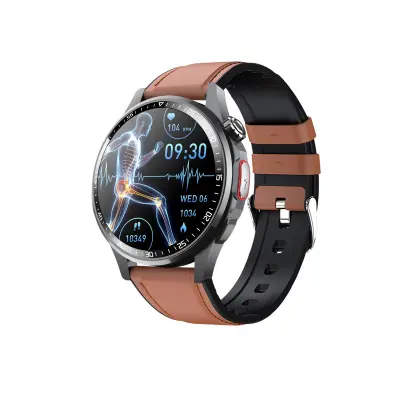 F240 pametni sat – anodizirani aluminij i koža, 1.55″ zaslon Brown