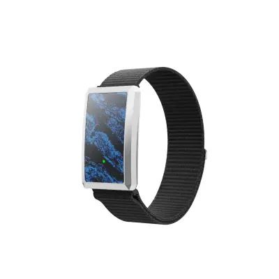 Pametna narukvica bez zaslona s ECG, HRV, IP68, Bluetooth 5.0 Black