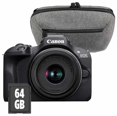 Canon EOS R100 + 1845, torbica, SD kartica