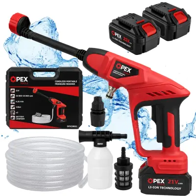 6 u 1 set 21V bežični prijenosni visokotlačni perač 2x 3Ah