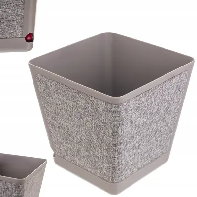 Prevleka za cvjetni lončić s kvadratnim stojalom, nazur taupe blaga, 30 cm