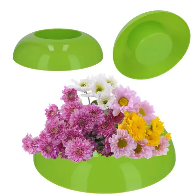 Pokrov za cvetlični lonček za kompozize, kompozize, ukrasna podlaga, ikebana zelena 9,5 cm