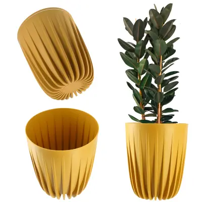 cvetlični lonec z vstavkom 25x30cm round plastik pokor vložek