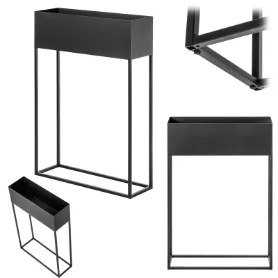 Stojalo za rože Loft kovinski stoječi cvetlični lonec 60x90 cm