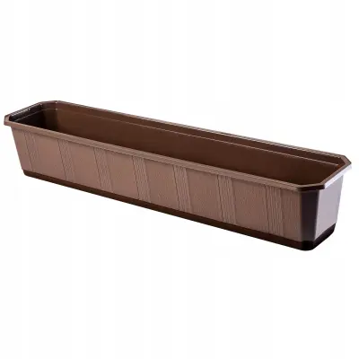 Balkonski lonec 80 cm, cvjetni lonec, balkonski rjav