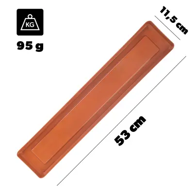 Stojalo za cvetlični lonček 60 cm pravokotni pladenj opečnato redva plastika