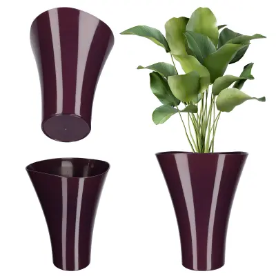 Pokrov za cvetlični lonec, plastika, ljubičasta, 16 cm