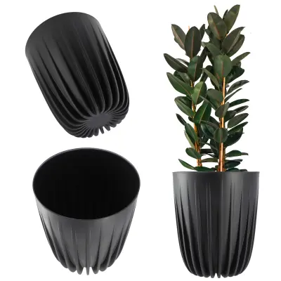 cvetlični lonček z vstavkom 19x22,5 cm okrugli plastični poklopac za lonac vložek
