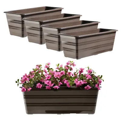 balkonski cvetlični lonec veliki cvetlični lonec 40 cm paket rož 4 kosi stojalo za rože
