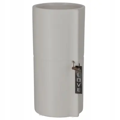 Keramički cvetlični lonec, cvetlični lonec, okrugli siv, 11 cm