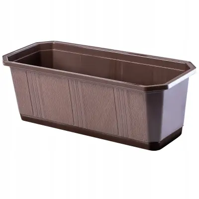 Balkonski lonec 40 cm Cvetlični lonec za balkon crvene boje