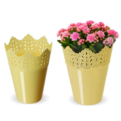 cvetlični lonec, cvetlični lonec, pokor, visok, plastika, 12 cm, burag