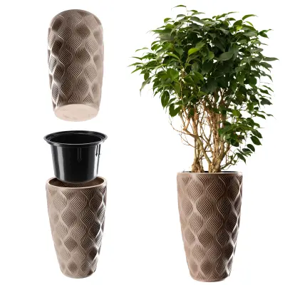 Cvetlični lonec z wojkom 48 cm pokor za cvetlični lonec plastika visok