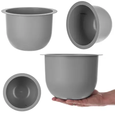 Loft okrugli vložek za cvjetni lonec, siv 24 cm