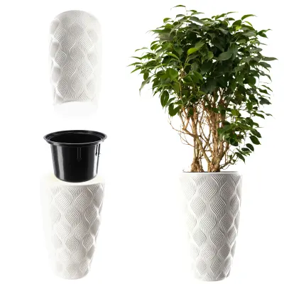 Cvetlični lonec z wojkom 48 cm pokor za cvetlični lonec plastika visok