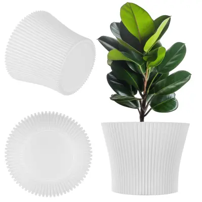 cvetlični lonec 13 cm pokor za rastne plastike cvetlični lonec bele boje