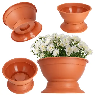 cvetlični lonec za pokopališče, nagrobnik, skleda s plastičnim pokorom, sadilnik 18 cm