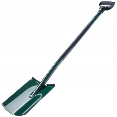 Lopata za kopanje, ravna kovinska, ergonomski rihank, 118 cm, čvrsta