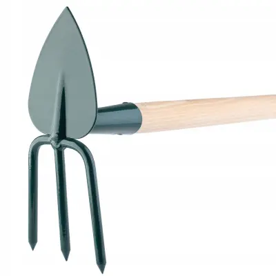 Vrtna motika za kopanje, kopač z vilama 8 cm, kavelj 115 cm