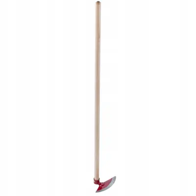 Kovano vrtno motiko 18 cm lesen rijek 123 cm ostro za kopanje