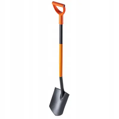 Ostra lopata 125 cm, kovinska, vrtna, kaljena, ergonomsko djilo