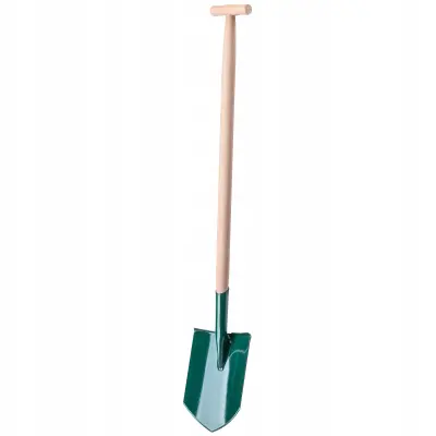 Ostra kovinska vrtna lopata z lesenim rihankom, jaka 116 cm