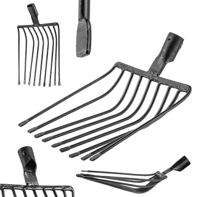 9-krake vilice za krompir, kamenje, vrt, kmetejo, brez rihanka, jeklo