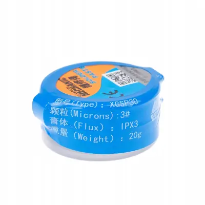XG-30 Pasta Za Lemljenje – Bez Pranja Srebrna Formula | Sn63Pb37, 16 g, Taljenje 183°C