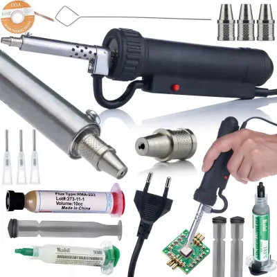 Set Electric PRO – Ručna Odsisna Lemilica 350W, Snažno Usisavanje | AC220V 50Hz, Grijač 30W, 3x Vrhovi 2mm, Kositar 183°C