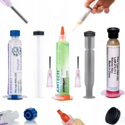 Set Kingbo 218/NC-559-ASM/RMA-223 Flux Za Lemljenje U Štrcaljci – Gel No-Clean, 10cc | Igla 1,025/1,275 mm, Klip