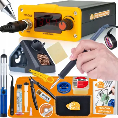 Set Orange Akbash T12 – Lemilica T12 LCD, 75W | 200–450°C, Brzo Zagrijavanje, Organizator