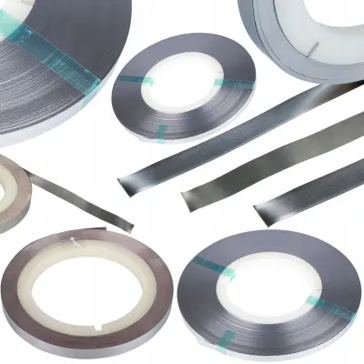 3x Traka Za Zavarivanje Ćelija – Komplet Nikliranih Traka 0,15x8mm i 0,15x10mm | 1 m, Ni N6>99,6%, Ni 1,5μm