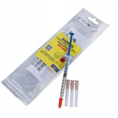 Set MCN-DJ002 Elektroprovodna Pasta – 0,2 ml, 100% Vodljivost | Srebro 80–90%, Čestice <15 µm, R <0,5 Ω