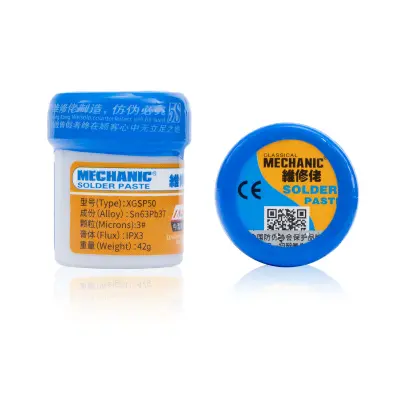 XGSP50 Pasta Za Lemljenje – No-Clean, Srebrna Formula Za BGA | 42 g, 183°C, Sn63Pb37, 25–38 µm
